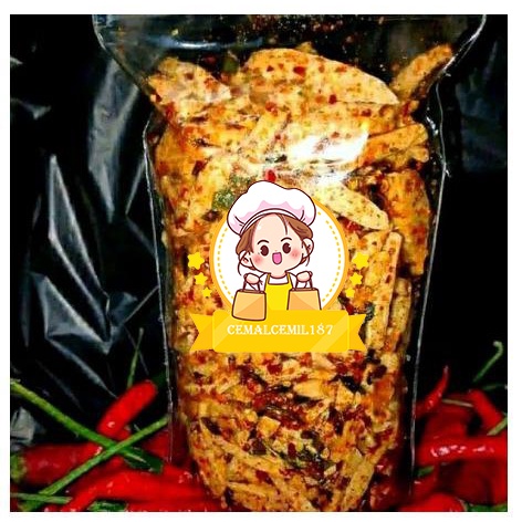 

Basreng daun jeruk pedas 250 gram Basreng stik bumbu basah daun jeruk Rasa Original Pedas Extra Pedas