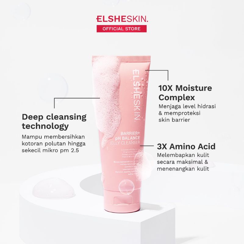 (GOSEND/COD) ELSHESKIN BARRIER+ PH BALANCE JELLY CLEANSER - MOISTURIZING AND GENTLE FACIAL FOAM WASH PEMBERSIH WAJAH AMAN UNTUK IBU HAMIL BUMIL DAN MENYUSUI