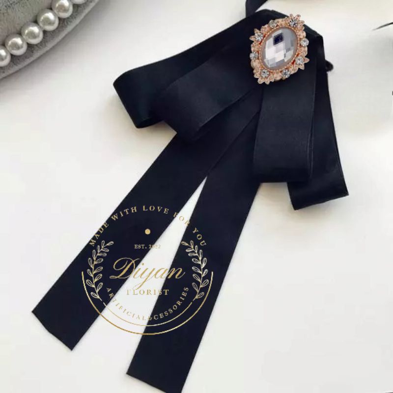 pita hias korean ribbon brooch