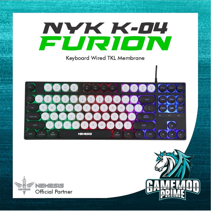 Keyboard Gaming Membrane TKL NYK Nemesis FURION K-04 RGB