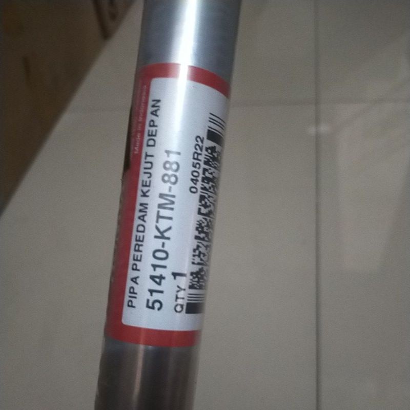 51410-KTM-881 HGP AHM 100% ORIGINAL PIPA AS SHOCK SKOK DEPAN SUPRA FIT NEW REVO 100 SUPRA X 125 LAMA