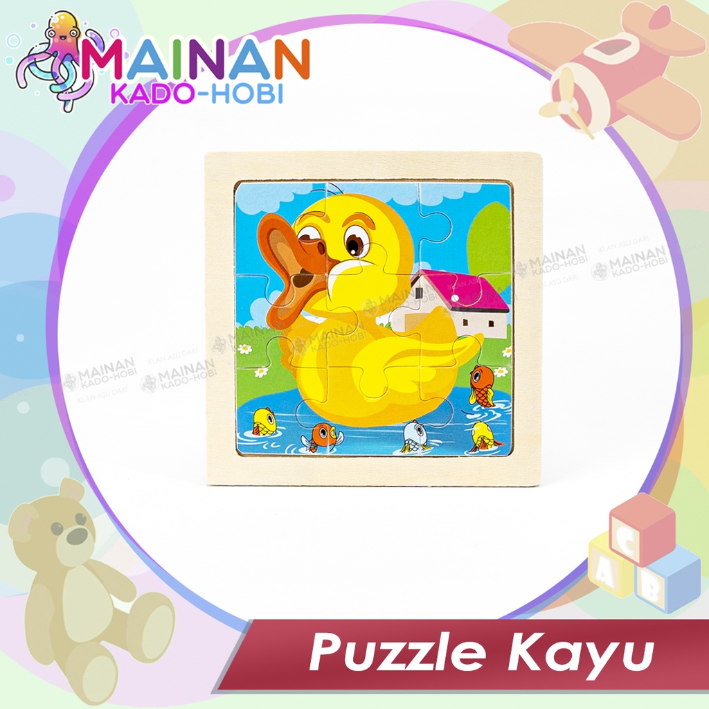 MAINAN MOTORIK PUZZLE SUSUN KARAKTER DUCK BEBEK