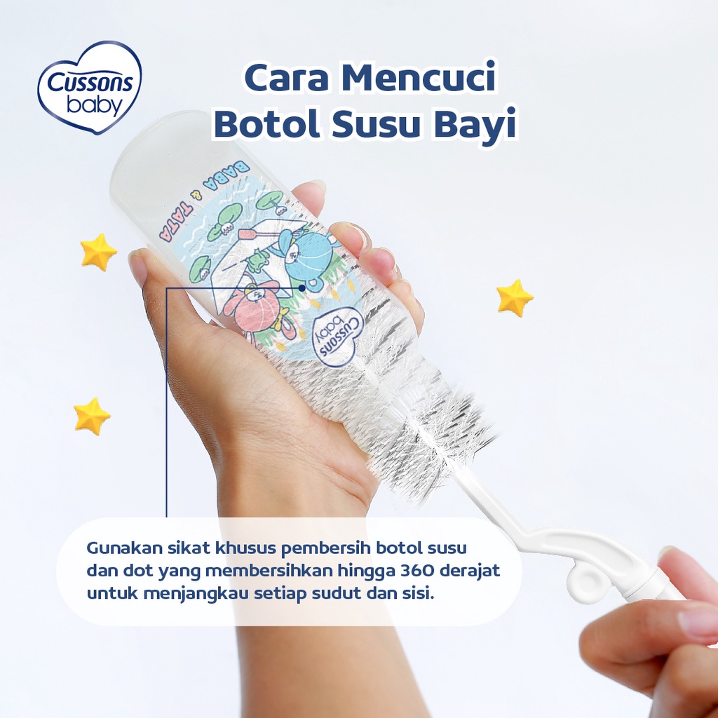 Cussons Baby 2 in 1 Bottle Brush - Sikat Botol Bayi