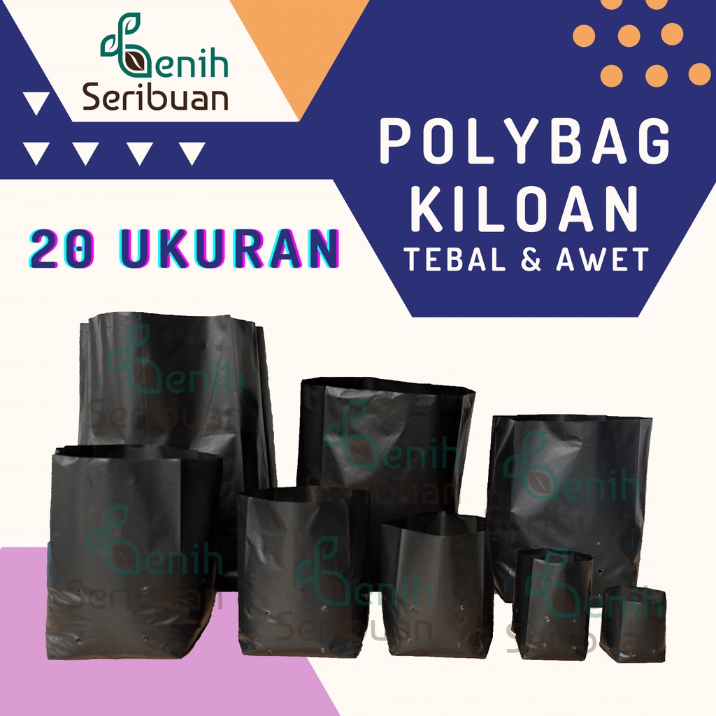 Benih Seribuan - Polybag Tanaman Kiloan 1 kg Bahan Tebal