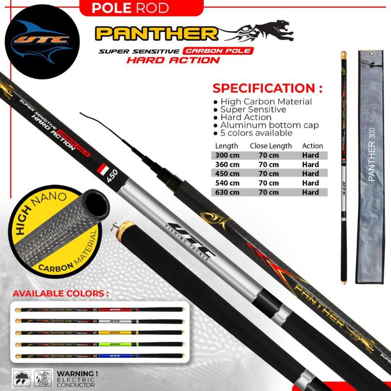 UTC FISHING ROD - JORAN TEGEK CARBON PANTHER RUAS PANJANG