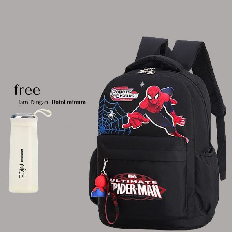 NEW Ransel Spiderman anak dinir+botol Mewah Tas Ransel anak sekolah