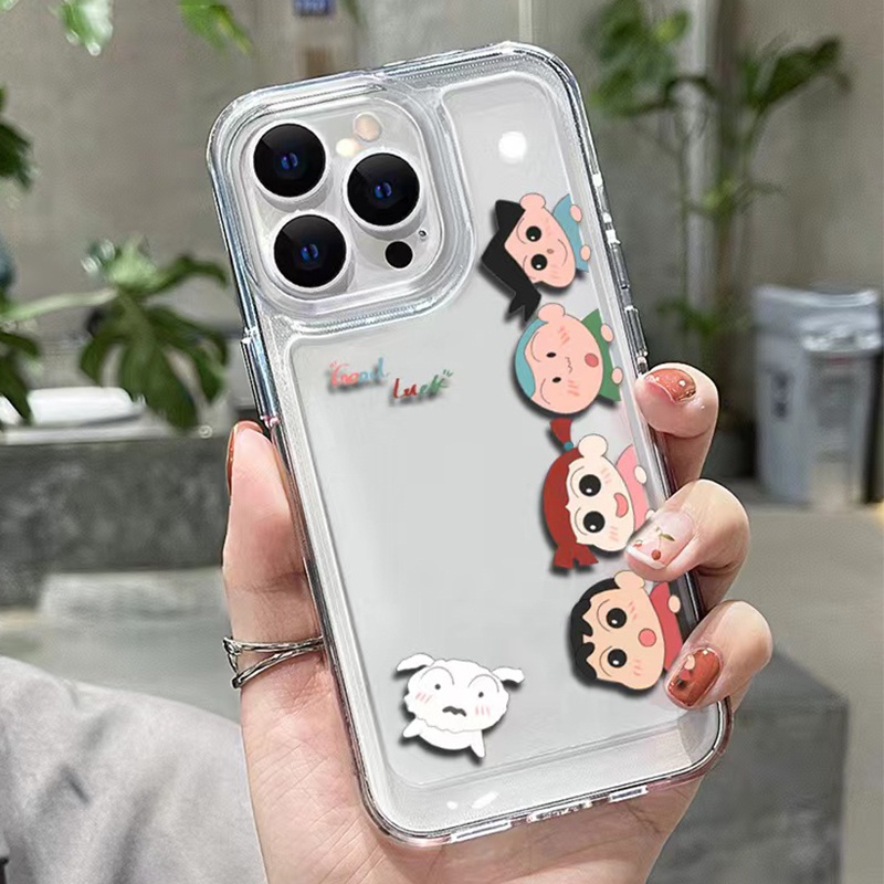 IPHONE Casing Ponsel Lembut Anak-Anak Lucu Kompatibel Untuk Iphone14 11 13 12 Pro XS Max Silcone Casing Tahan Guncangan X XR 7 8 6S Plus Cover TPU Hitam Transparan