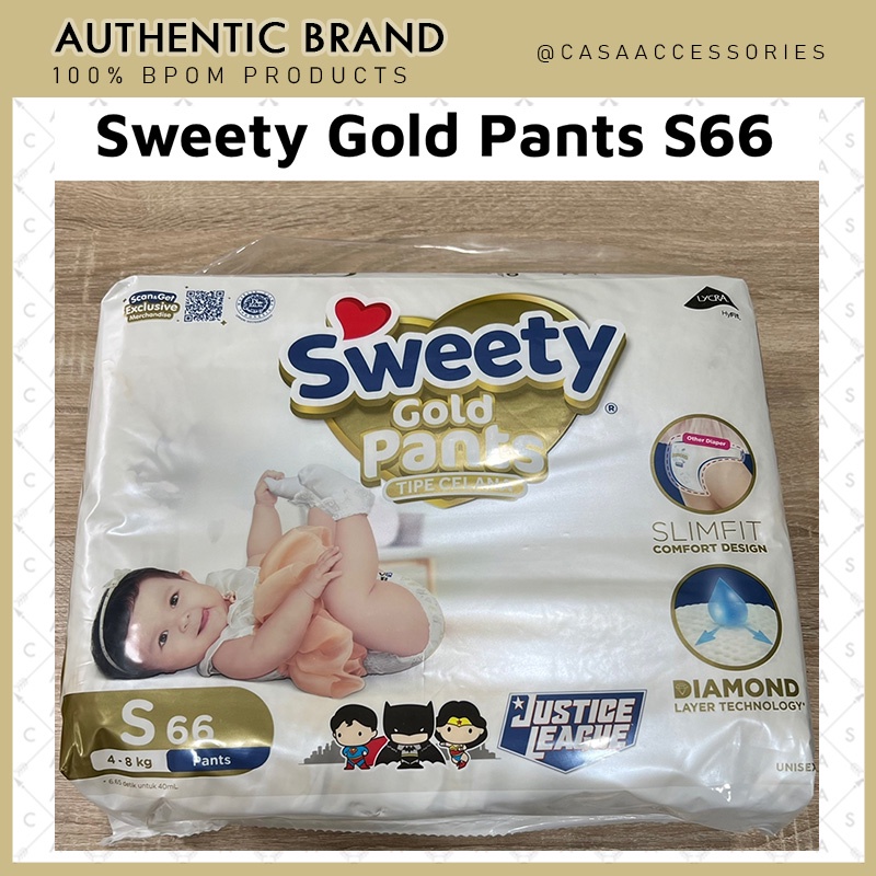 Sweety Gold Pants Size S66 S 66 / Popok Bayi Celana
