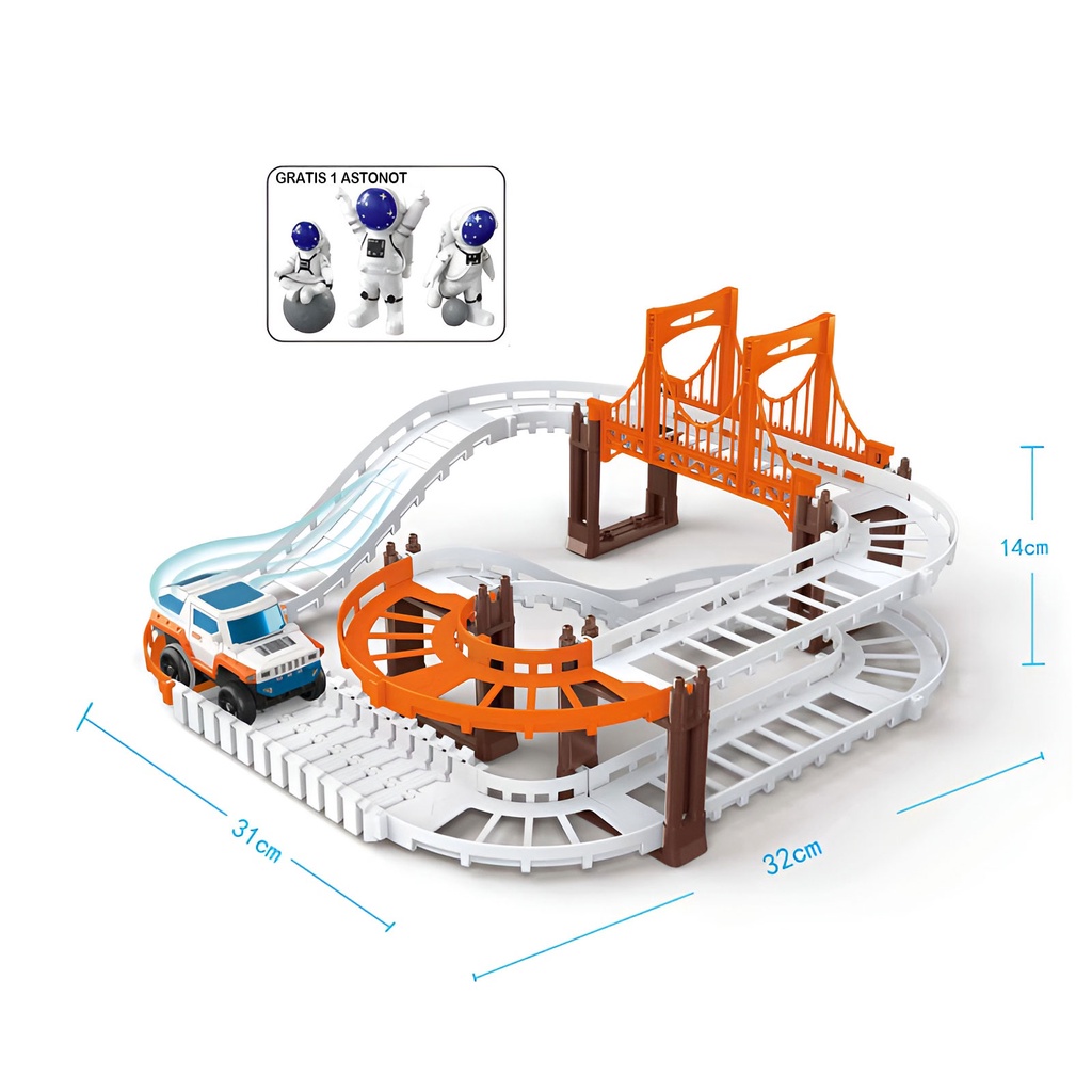 Mainan Track Mobil Model Luar Angkasa | Outer Space Track | Mainan Anak Laki Laki 3-4-5-6-7 Tahun Mobil Mobilan