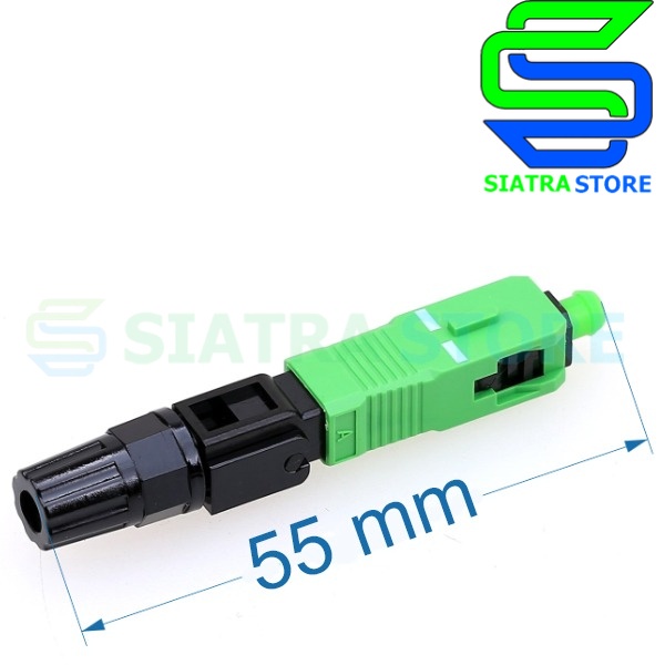 Fiber Optic SC APC Fast Connector | FTTH Fast konektor SC APC Hijau 10pcs