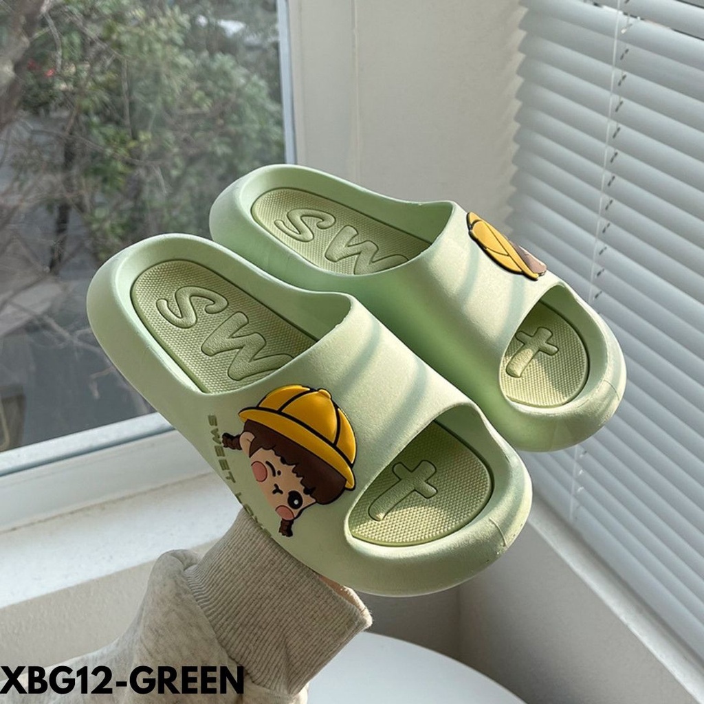 Gypsy - Sandal Rubber Slip-on Keluarga dengan Motif Cartoon Cowok Cewek yang Lucu dan Gemoy XBG12
