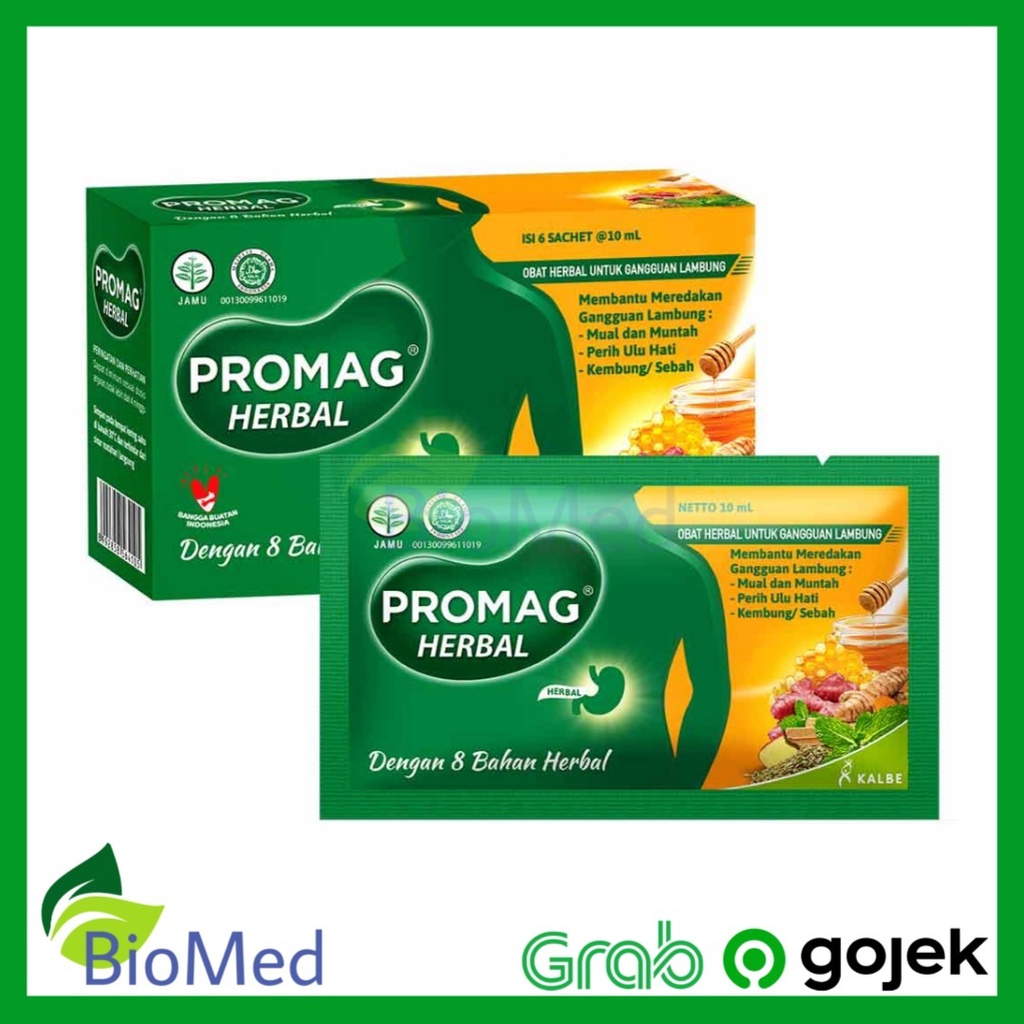 Promag Herbal Cair 10 ml Obat Maag Lambung Gastritis Panas Nyeri Ulu Hati Mual Muntah Kembung Sebah