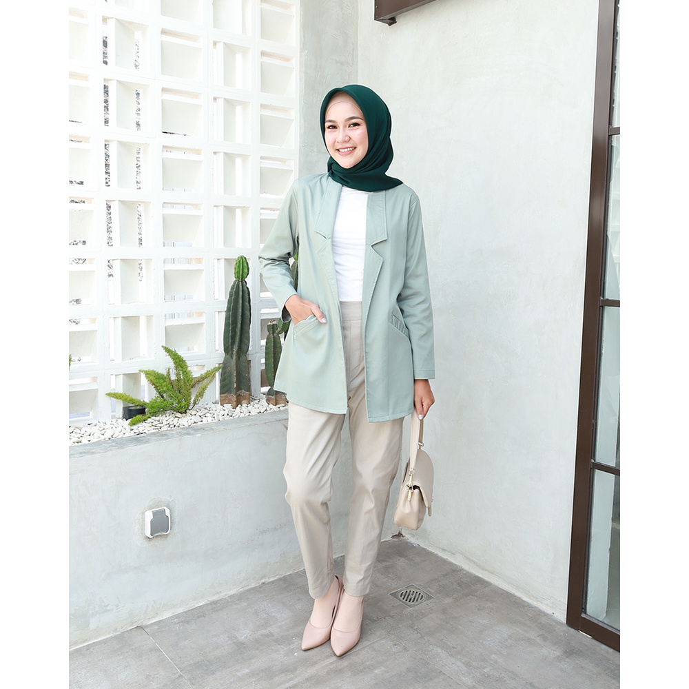 BUNA Basic Blazer -Pakaian Wanita Terbaru by Hijab Mamah icis