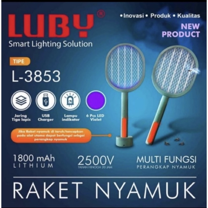 Raket Nyamuk Luby L3853 / L 3853 / 3853