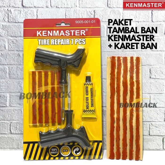 Paket Tambal Ban Plastik Set Cacing Karet Ban Tubles Tubeles KENMASTER