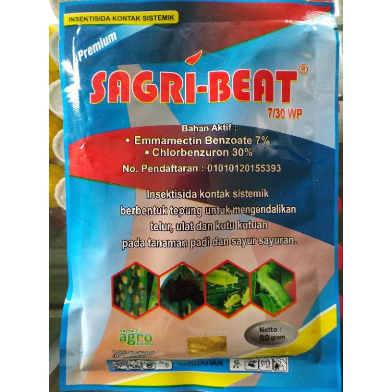 Insektisida Racun KONTAK DAN SISTEMIK SAGRI_BEAT  7/30 WP berat 80 gram