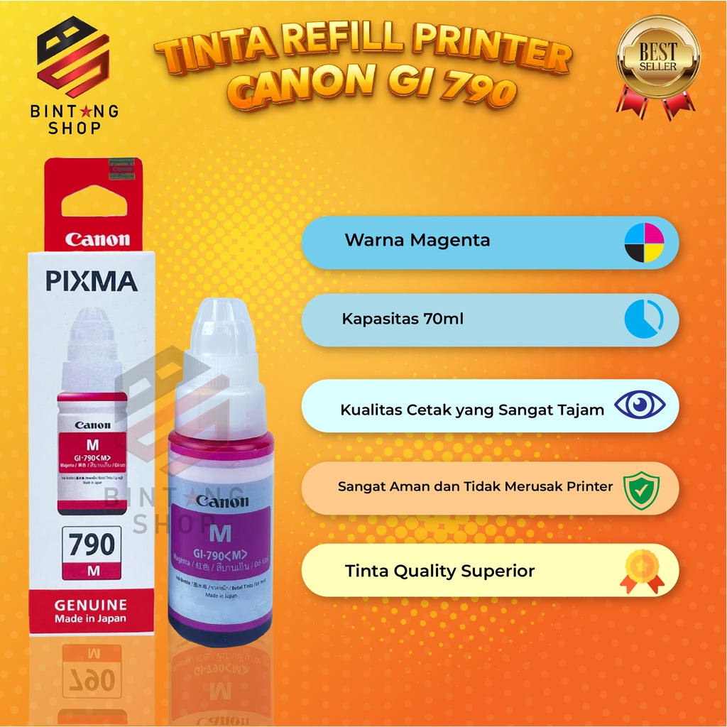 1 SET 4 PCS Tinta Canon Gi 790 Tipe Printer G3000 G2000 G1000 G2010 G1010 G3010 G4000