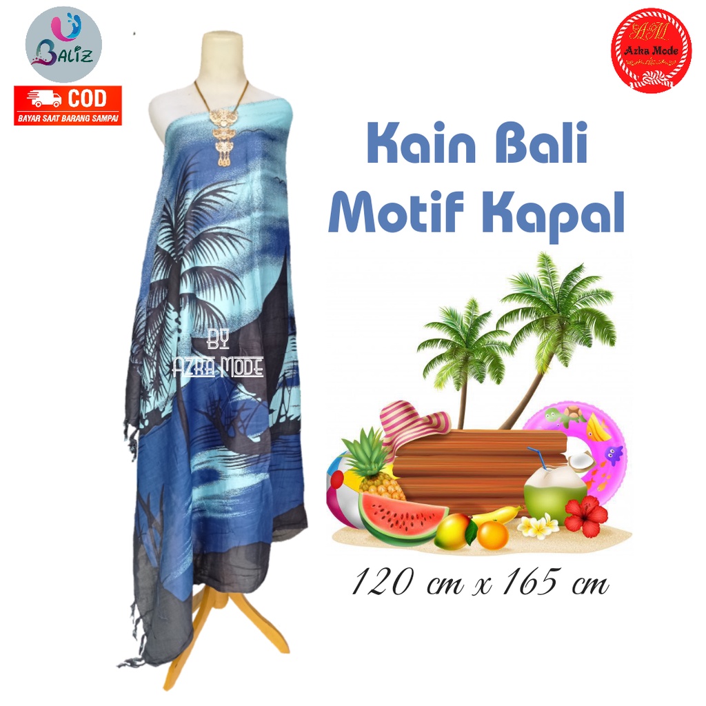 Kain Pantai Kain Bali Pantai - Kain Bali Motif New Kapal Rumbai Standar - Sarung Pantai SEMBILAN MODE - Sarung Bali - Kain Pantai - Kain Katun Jepang - Kain Untuk Hiasan Dinding - Kain Untuk Plafon Mobil Truk Dan Mobil 3/4 Lainnya