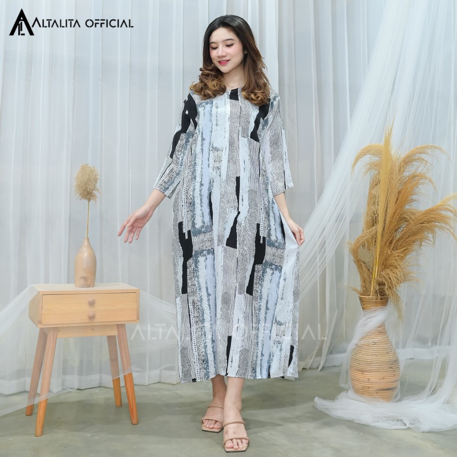 Long Daster Gamis Rayon Busui Semata Kaki Motif Viral Kekinian Murah | Homedress Daster Adem Terbaru Lengan 3/4 | Longdress Daster Panjang Busui Best Seller Non Ruffle