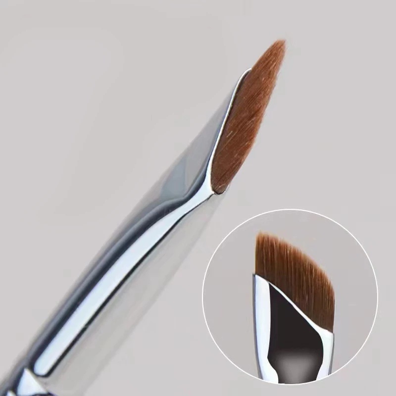 1pcs Sikat Alis Bevel Ultra-Halus Alat Kecantikan Wanita Serat Lembut Rambut Eyeliner Makeup Brush