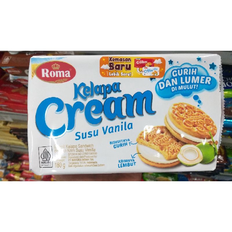 

KZ - roma kelapa cream biskuit kelapa dengan krim susu vanila 180g