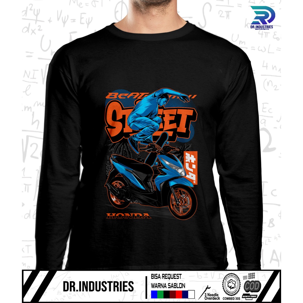 Kaos Lengan Panjang Beat Street new honda beat new model 2023 driver beat - DR INDUSTRIES