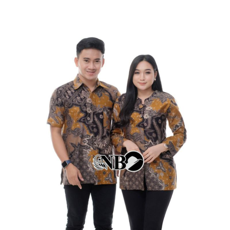 Sarimbit Batik Couple Atasan Batik Wanita Rowo Akar Daun Mohabaten Koin