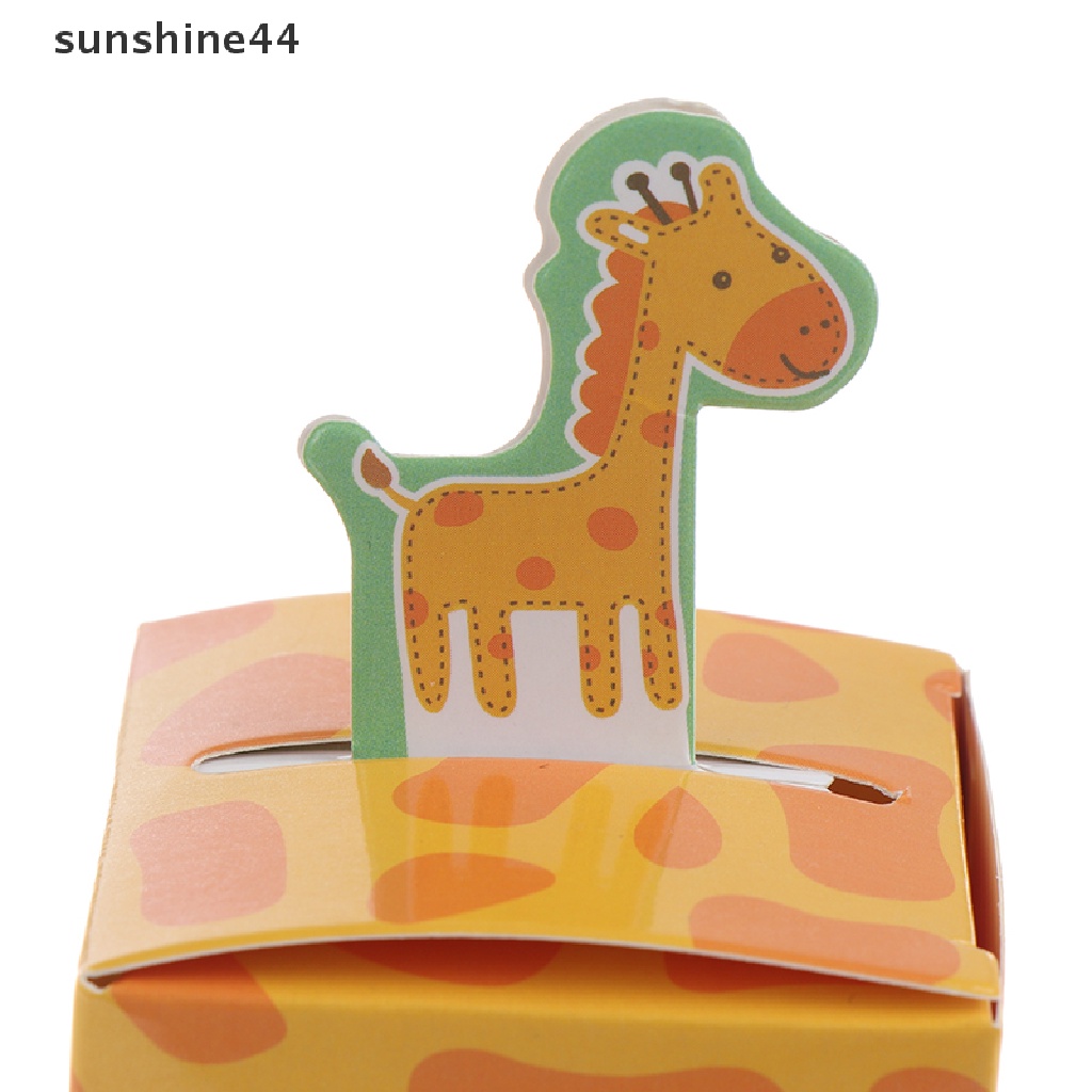 Sunshine 10Pcs Kotak Permen Hewan Lucu Liar Pesta Ulang Tahun Anak Hadiah Packaging Box.