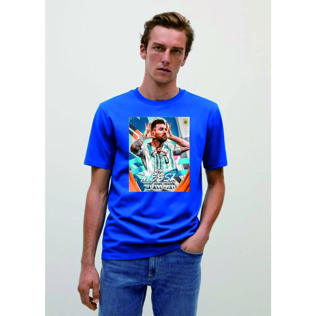 kaos bola messi selebrasi goal 2022 lionel messi the goat katun distro pria