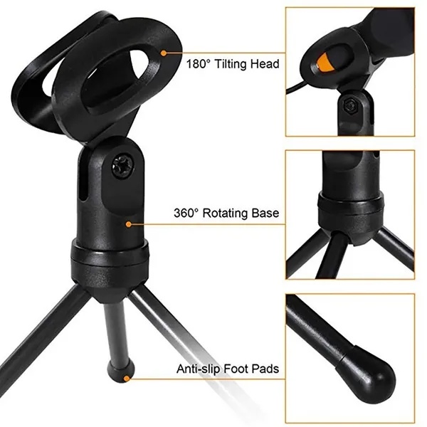 Desktop Condenser Microphone with 3.5mm Stereo Plug &amp; Tripod