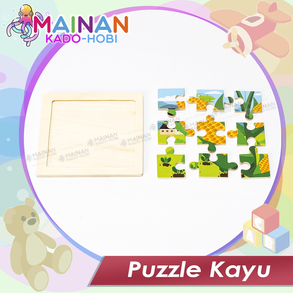 MAINAN ASAH OTAK SUSUN WOODEN PUZZLE TOYS ANAK LAKI PEREMPUAN