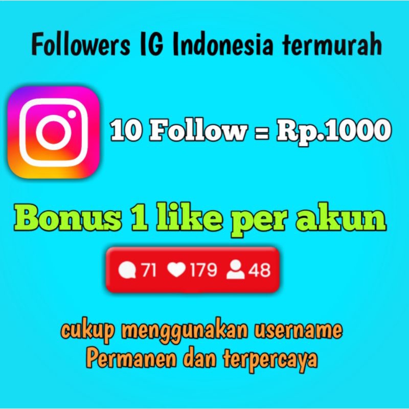 followers IG indonesia permanen