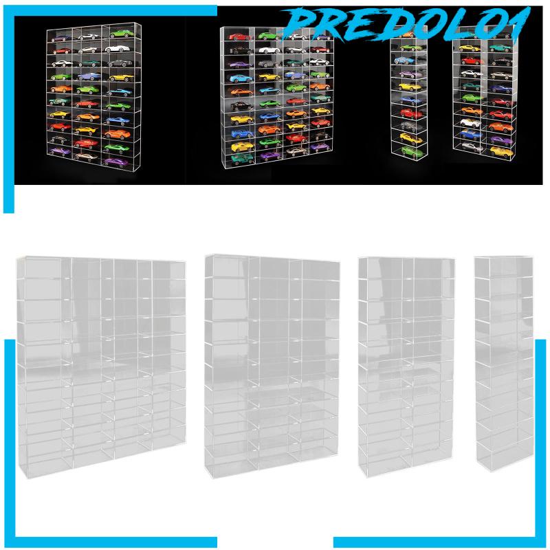 [Predolo1] Etalase Rak Display Etalase Mobil Model1Per64 Bening Untuk Mainan