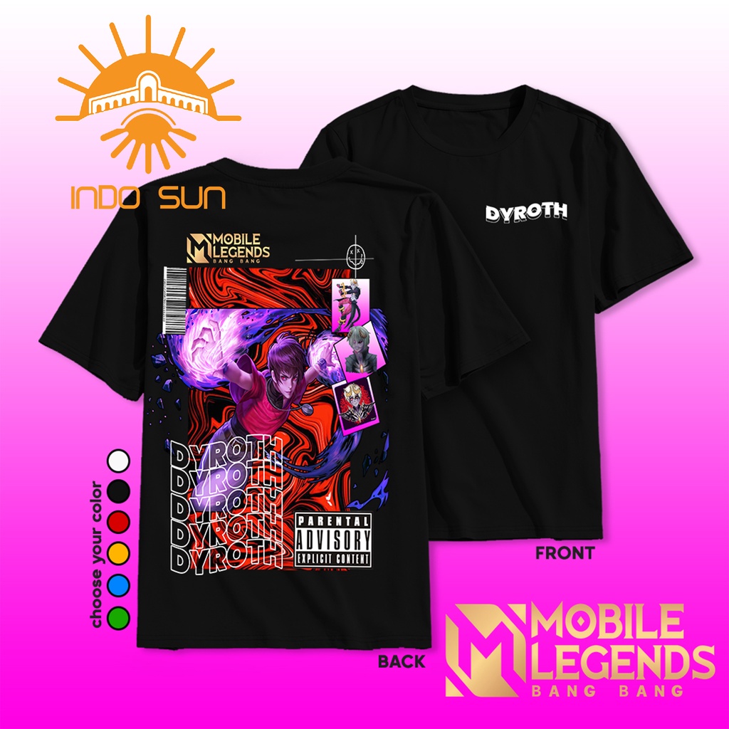 KAOS MOBILE LEGENDS HERO DYROTH - KAOS MOBILE LEGENDS TERBARU - KAOS MOBILE LEGENDS KEREN - TSHIRT M