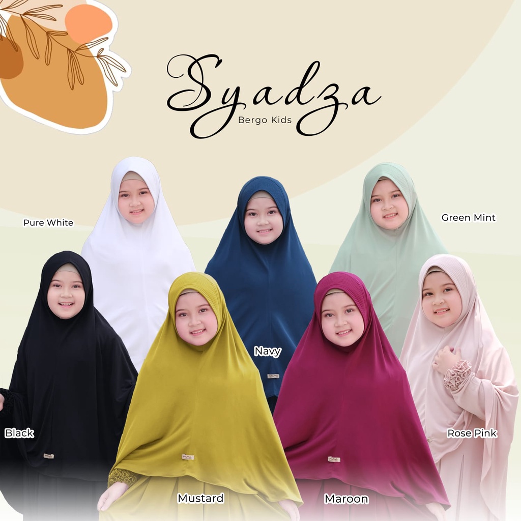 Umma Albarizk Syadza Bergo Kids Kerudung Bergo Anak antem Hijab Instan griya mey