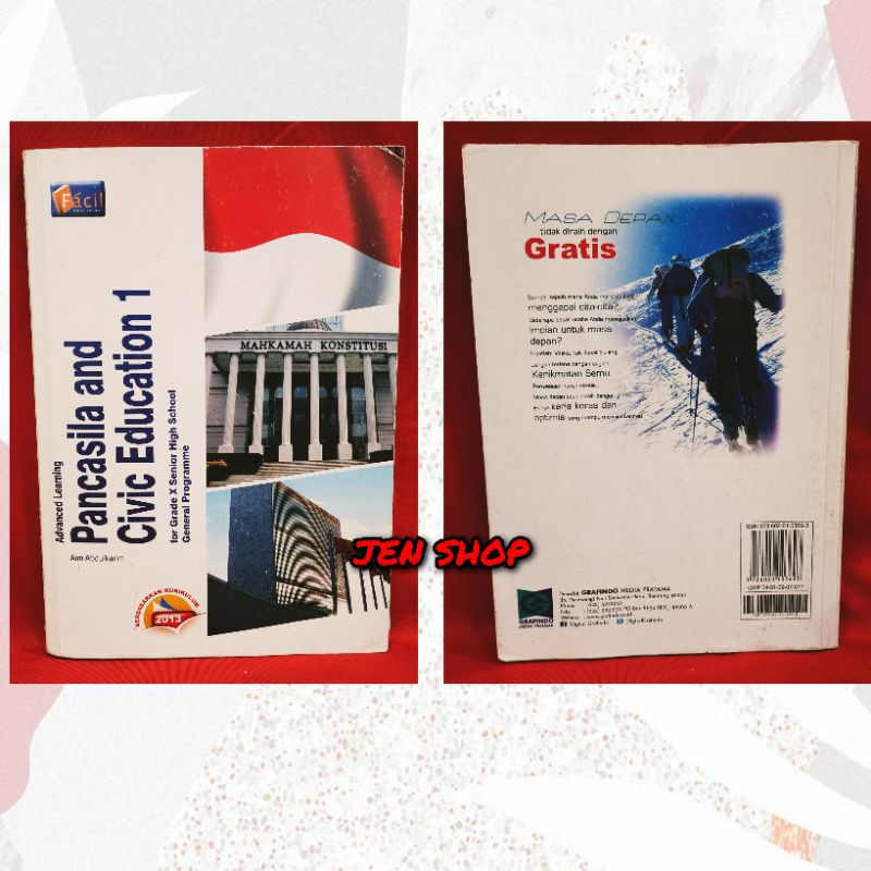 

[SECONDHAND] Buku Pelajaran Bekas Murah PANCASILA AND CIVIC EDUCATION SMA KELAS X Penerbit GRAFINDO MEDIA PRATAMA