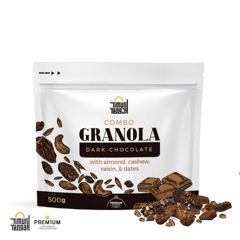 Timur Tengah Granola Dark Chocolate | vanila | blueberry 500 gr Sereal Makanan Sehat cod Makassar