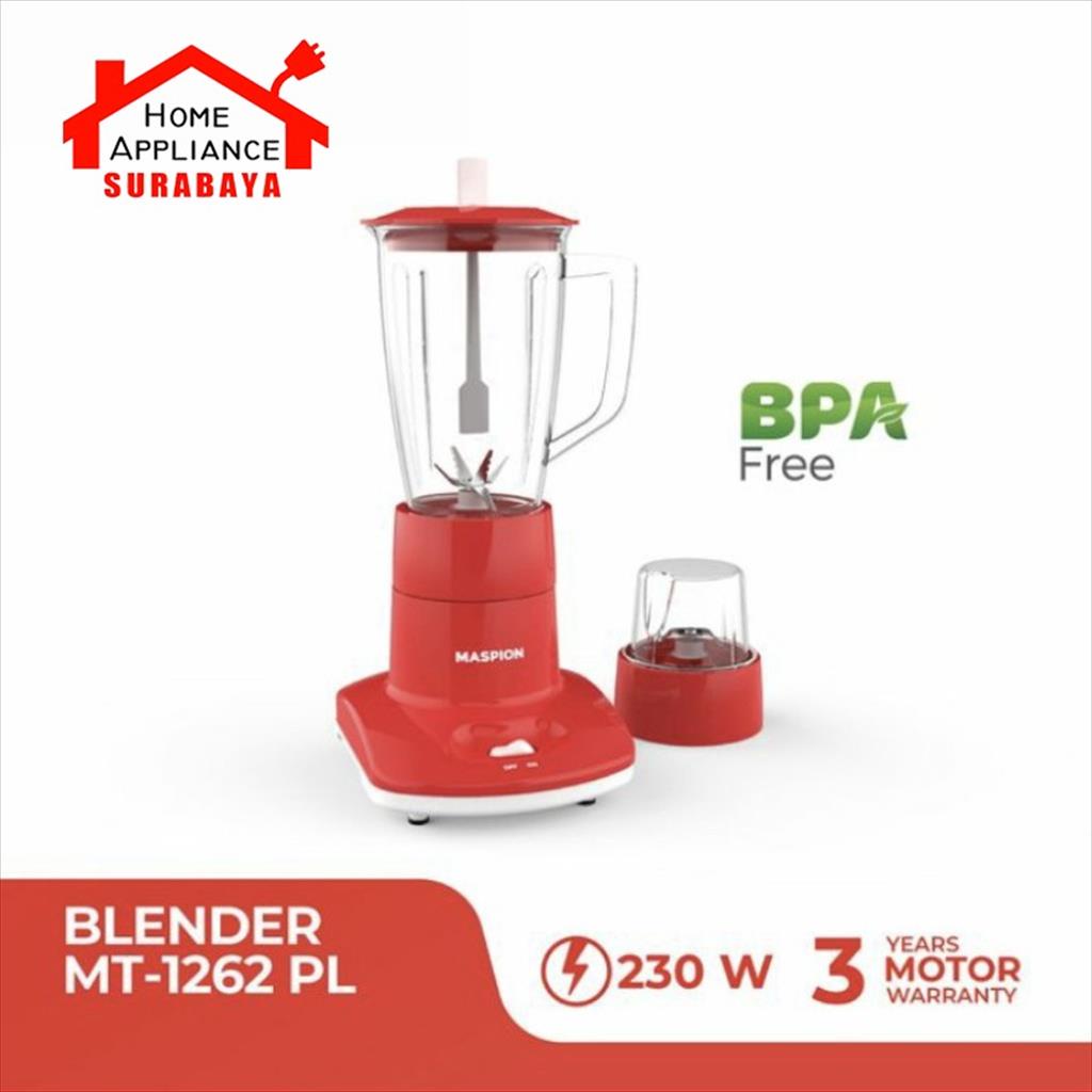 Blender Maspion Plastik 2 IN 1 Kapasitas 1 Liter MT-1262 PL