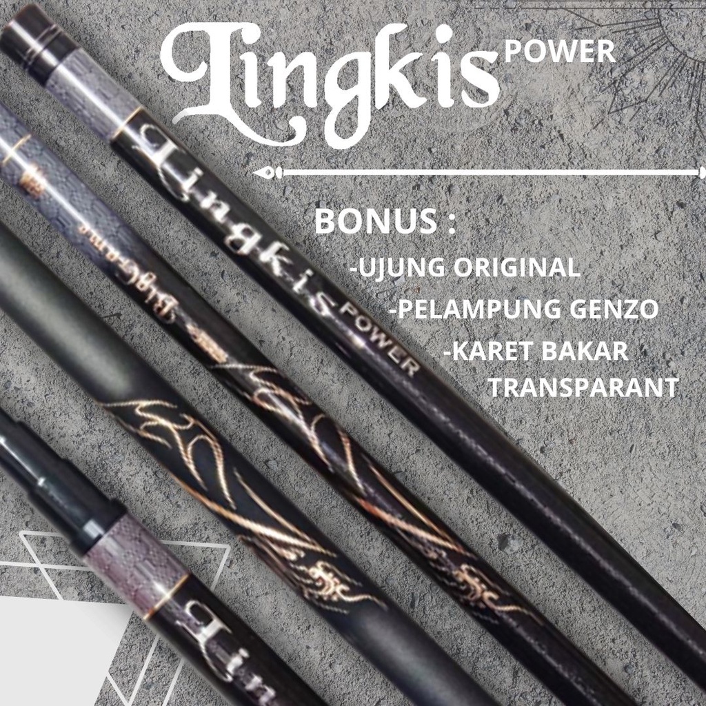 Tegek Lingkis Power By Genzo Medium Heavy 360 450 540 630 720 Free Ujung Original & PVC