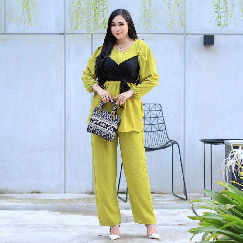 one set lesti // Setelan lesty crinkle // one set crinkle