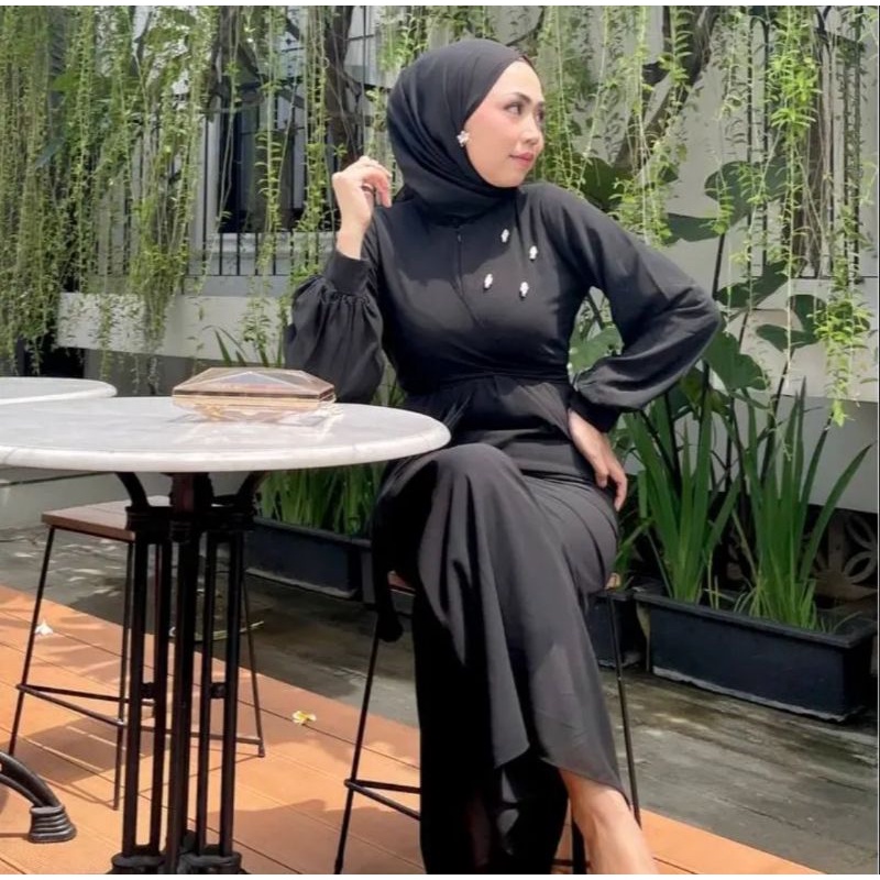 ALLANA DRESS LEBARAN CERUTI IKAT SIMPLE | Dress Lebaran Ootd Bridesmaid