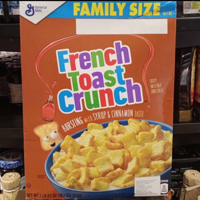 

General mills french toast crunch 18oz 510gr