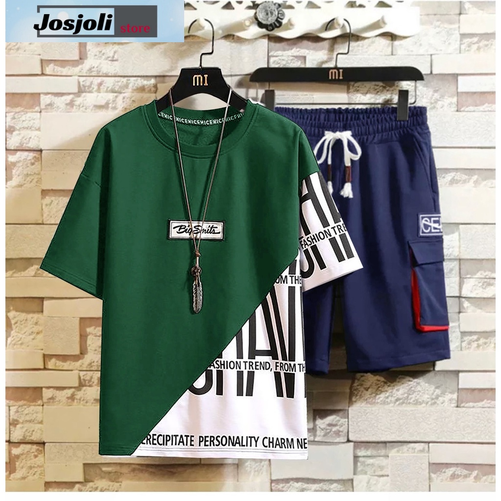 JOSJOLI_STORE/Stelan Pitate dan Reck/Satu Stel Atasan dan Bawahan Pria Dewasa/Fit M To XL