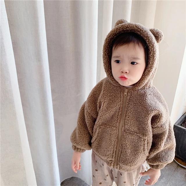 Sweater Hoodie Zipper Baby Sherpa Anak 3-8th