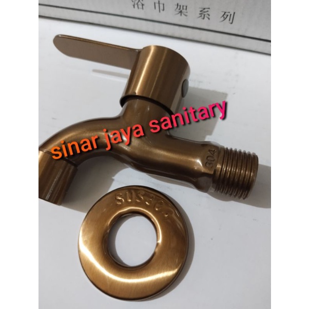 Kran tembok Rose gold stainless 304 / Kran dapur / Kran cuci tangan Rose gold