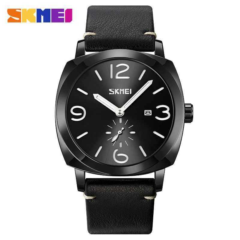 SKMEI Jam Tangan Analog Waterproof Strap Kulit Sintetis - 9305