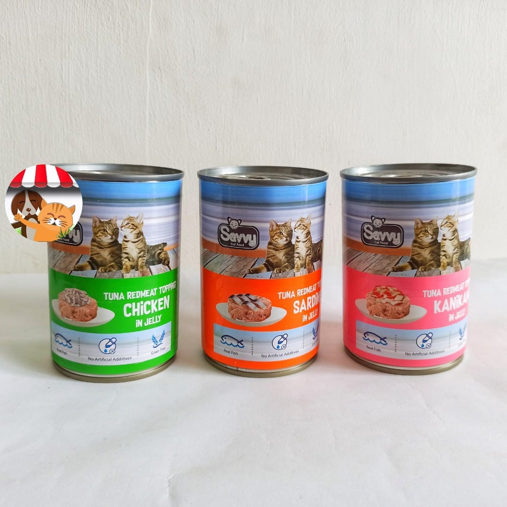 Makanan Kucing Kaleng Savvy 400gr - Savvy Wet Food