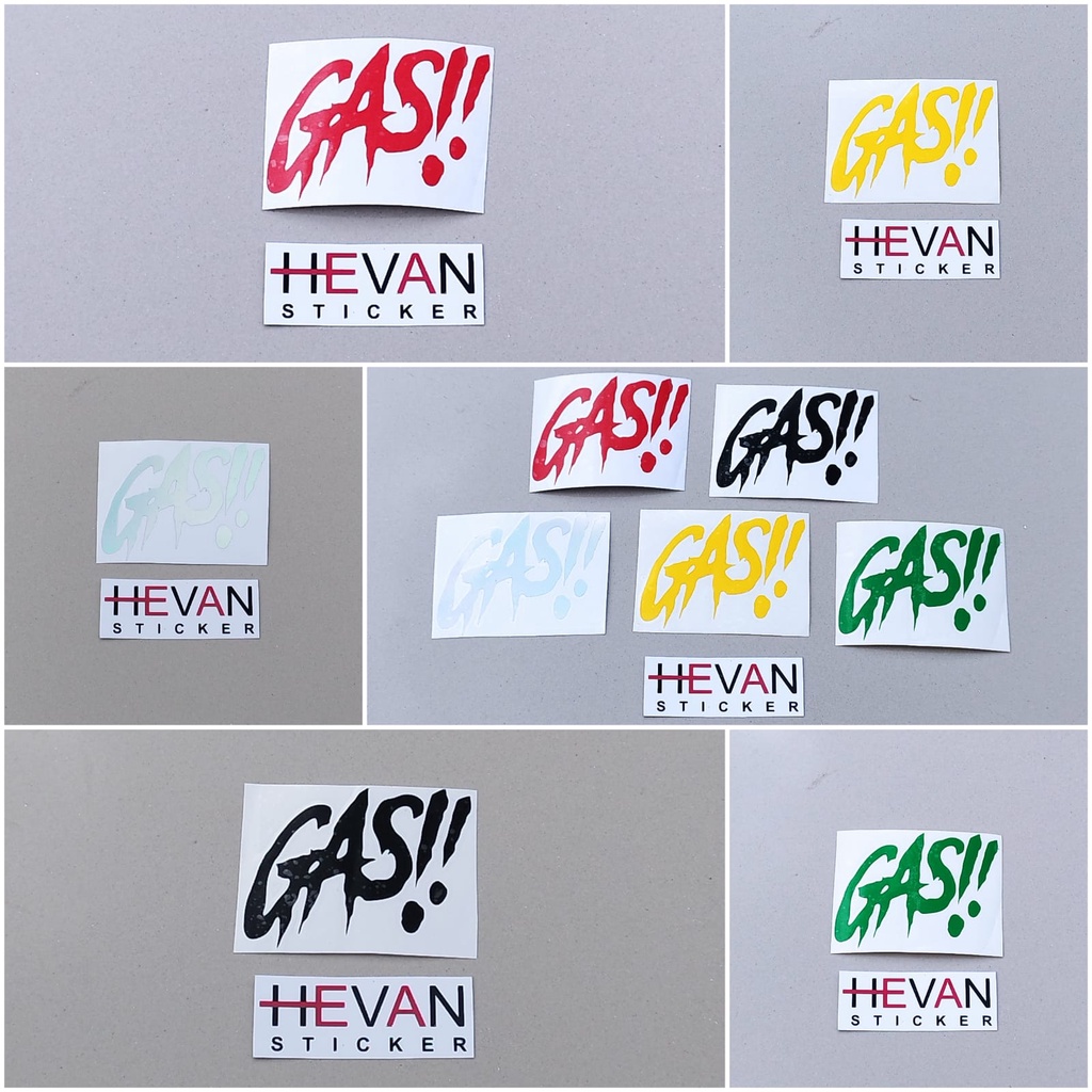Sticker Gas Cutting Sticker Motor Mobil Helm Gas 