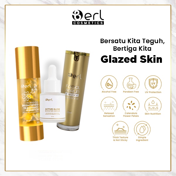 B Erl Paket Member 1 Marigold Essence Wow Facial Serum Active Glow Booster Serum BERL Cosmetics