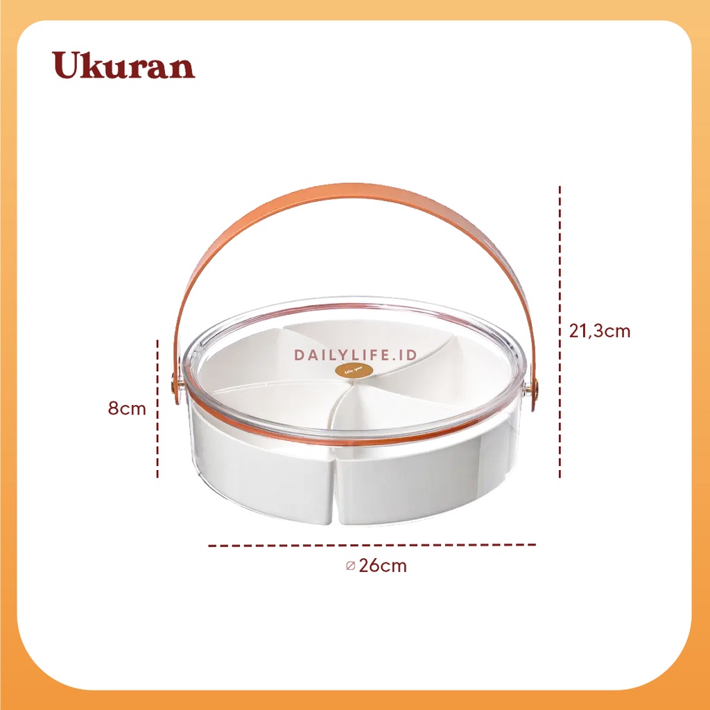 Toples Penyimpanan Snack Kue Bahan makanan Kontainer Storage Jar Food Tempat Bumbu Wadah Tabung Silinder - Dailylife.id